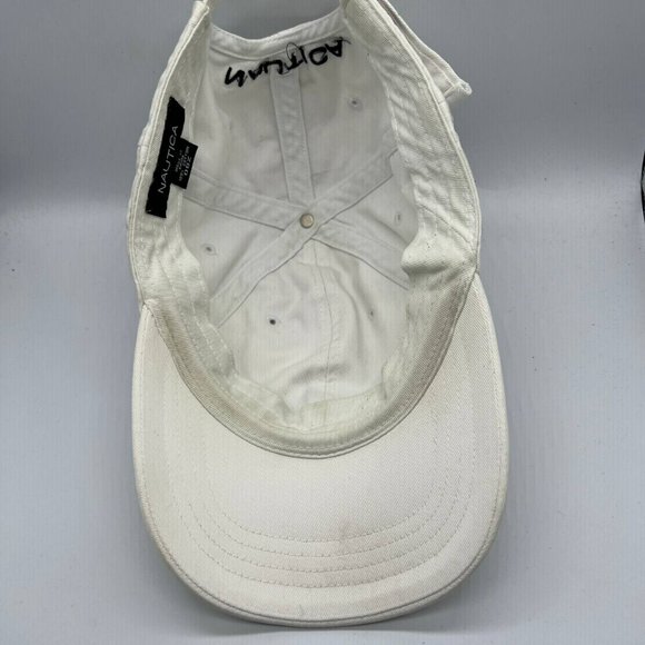 Nautica Logo Hat Strapback Cap White Men - Picture 6 of 7
